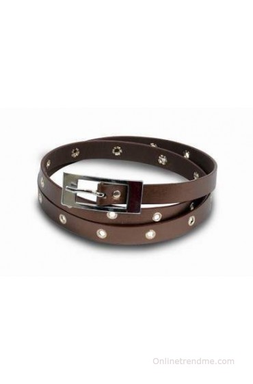 Victoria Secret Women Casual Brown Artificial Leather Belt(Brown)